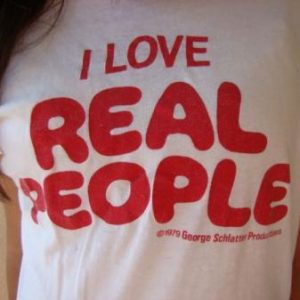 VINTAGE 1979 "I LOVE REAL PEOPLE"PROMO TV WINNER T SHIRT