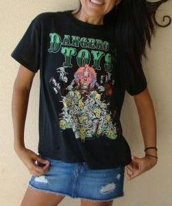 VINTAGE 1989 DANGEROUS TOYS TOUR T SHIRT