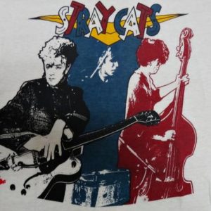 RARE 1980 Vintage STRAY CATS paper thin t-shirt