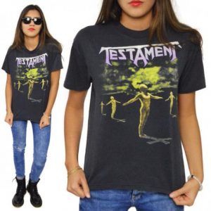 Vintage 80s Testament Practice What You Preach T Shirt Sz M