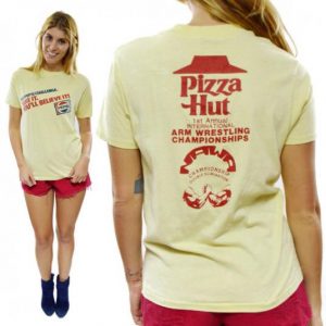 Vintage 80s Pepsi Pizza Hut Arm Wrestling Champ T Shirt