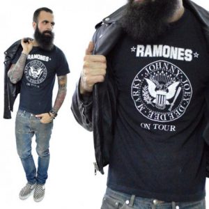 Vintage 80s Ramones On Tour Halfway to Sanity T Shirt