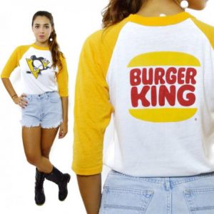 Vintage 80s Penguins Hockey Burger King Raglan Jersey