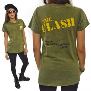 Vintage 80s The Clash North American Campaign 1982 T Shirt