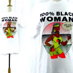 Vintage 90s 100% Black Woman T Shirt Sz M