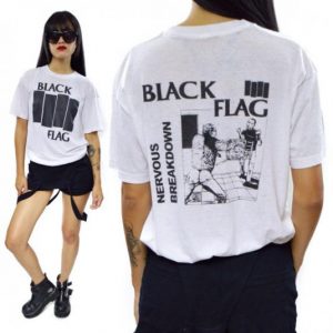 Vintage 80s Black Flag Nervous Breakdown Rare T Shirt