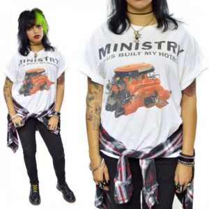 Vintage 90s Ministry Jesus Built My Hotrod Psalm 69 T Shirt