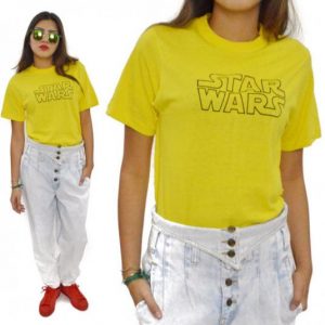 Vintage 80s Star Wars Ched Yellow T Shirt Sz L