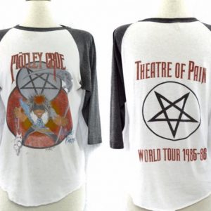 Vintage 80s MÃ¶tley CrÃ¼e Theater of Pain Tour Raglan Jersey