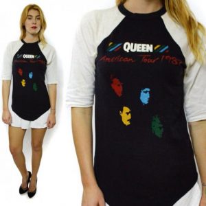 Vintage 80s Queen American Tour 1982 Raglan Jersey