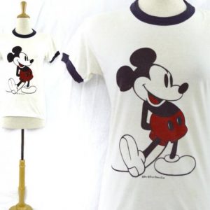 Vintage 80s MICKEY MOUSE Ringer T Shirt