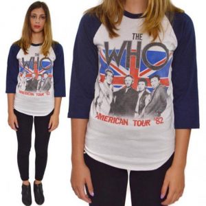 Vintage 80s The Who American Tour '82 Concert T Shirt