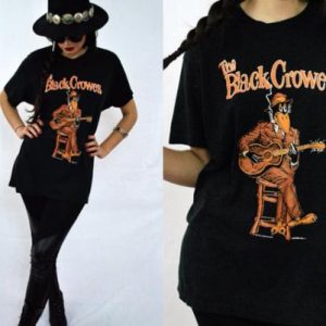 Vintage 90s BLACK CROWES Blues Is Blood Tour Black T Shirt