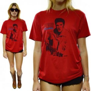 Vintage 80s Elvis Presley The King 50/50 T Shirt Sz L