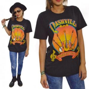 Vintage 80s Nashville Music City U.S.A. T Shirt Sz M