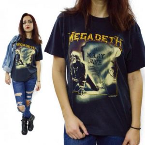 Vintage 80s MEGADETH Mary Jane Vic Rattlehead Thrash T Shirt