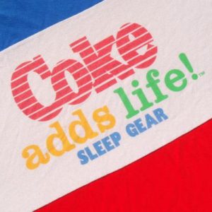 Vintage 1980s Coca Cola Coke Adds Life Sleep Gear T-Shirt XL