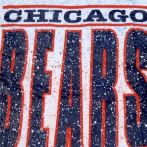 Vintage 1990s Chicago Bears NFL Paint Splatter Cotton T-Shirt