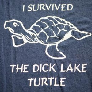 Vintage 1980s I Survived the Dick Lake Turtle Navy T-Shirt L