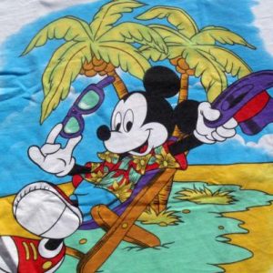 Vintage 1990s Mickey Mouse Souvenir White T-Shirt XL