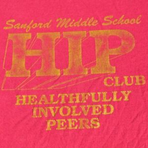 Vintage 1980s Sanford Anti-Drug HIP Club T-Shirt M/L