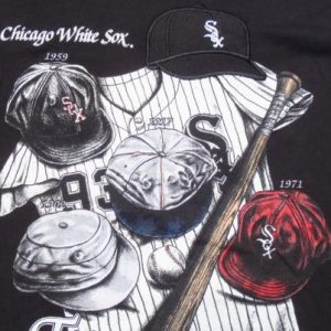 Vintage 1990s Black Chicago White Sox MLB Cotton T Shirt XL