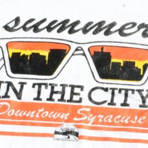 Vintage 1980s Syracuse Summer in the City White T-Shirt XL