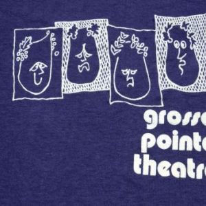 Vintage 1980s Grosse Pointe Theatre Navy T Shirt M