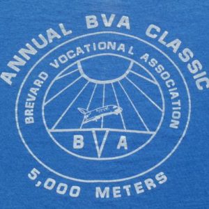 Vintage 1980s BVA Annual Classic Blue T Shirt M/L