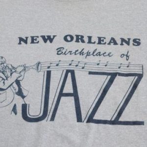 Vintage 1980s Gray New Orleans Jazz T-Shirt XL