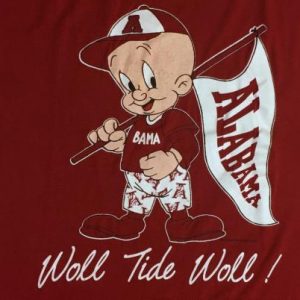 Vintage 1980s University of Alabama Elmer Fudd T-Shirt L