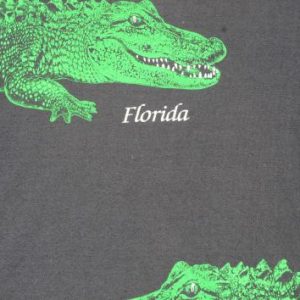 Vintage 1980s Florida Alligators Black Tourist T-ShirtXL