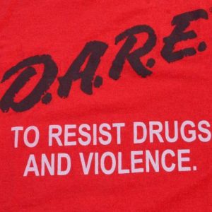 Vintage 1980s DARE Resist Drugs and Violence Red T-Shirt XL