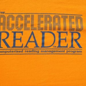 Vintage 1980s Accelerated Reader Yellow T-Shirt S/XS