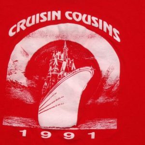 Vintage 1990s Cruisin Cousins Red T-Shirt L Screen Stars