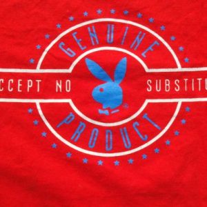 Vintage 1990s Playboy Genuine Product Red T Shirt L/XL