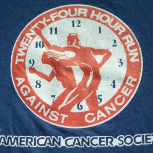 Vintage 1980s American Cancer Society Run Navy T-Shirt XL