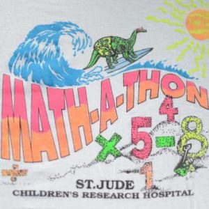 Vintage 1980s St. Judes Math-A-Thon White T-Shirt M/L