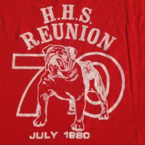 Vintage 1980 Hillsborough High School Reunion T-Shirt L