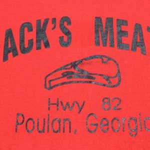 Vintage 1990s Jacks Meats Poulan GA Red T-Shirt L