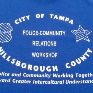 Vintage 1980s Blue City of Tampa Police Department T-Shirt M