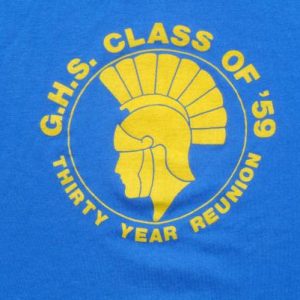 Vintage 1980s GHS Spartans Trojans Class of 1959 T-Shirt XL