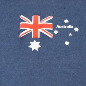 Vintage 1980s Australia Tourist Navy Jersey T-Shirt L/XL