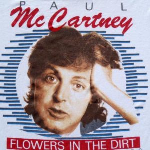 Vintage 1989 Paul McCartney Flowers in Dirt White T-Shirt XL