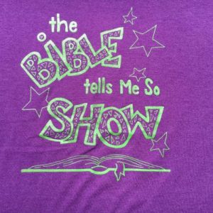 Vintage 1990s The Bible Tells Me So Show Purple T-Shirt L