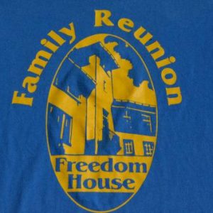 Vintage 1991 Freedom House Family Reunion Blue T-Shirt L