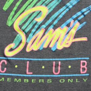 Vintage 1980s Sam's Club Thin Black T-Shirt XL