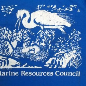 Vintage 1980s Marine Resources Council Blue T-Shirt M