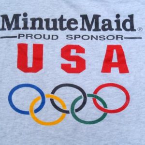 Vintage 1990s Minute Maid Olympics Heather Gray T-Shirt XL