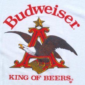 Vintage 1995 Budweiser Merrimack Brewery White T Shirt L